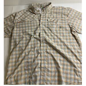 Howler Brother Shirt Men's short sleeve Gray/Orange Size XL